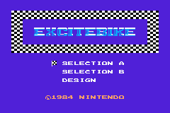 Classic NES Series - Excitebike Title Screen